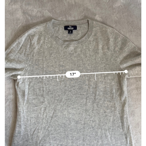 Women's Lands' End Gray Cashmere Crew Neck Sweater S - Picture 6 of 8